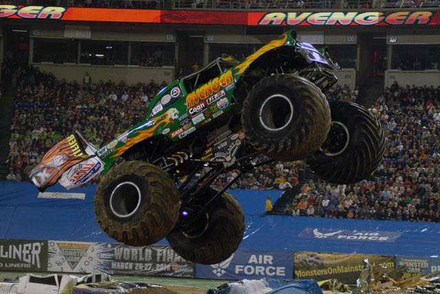 Hitting real life monster truck jumps at Minneapolis Minnesota on